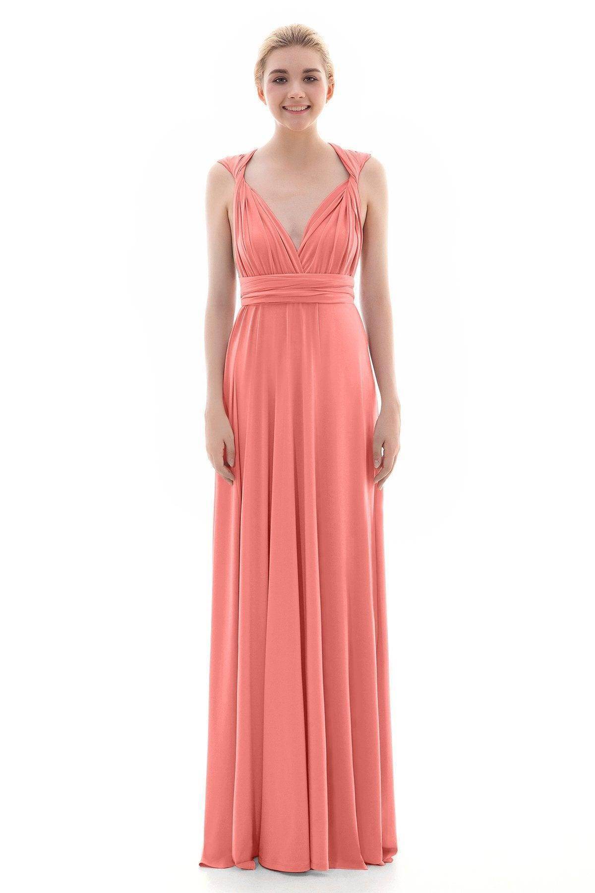 Sheath Floor Length Knitted Bridesmaid Dress COEF16001PS - COCOMELODY
